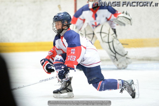 2014-11-15 Aosta-Hockey Milano Rossoblu U14 0548 Andrea Tulliani
